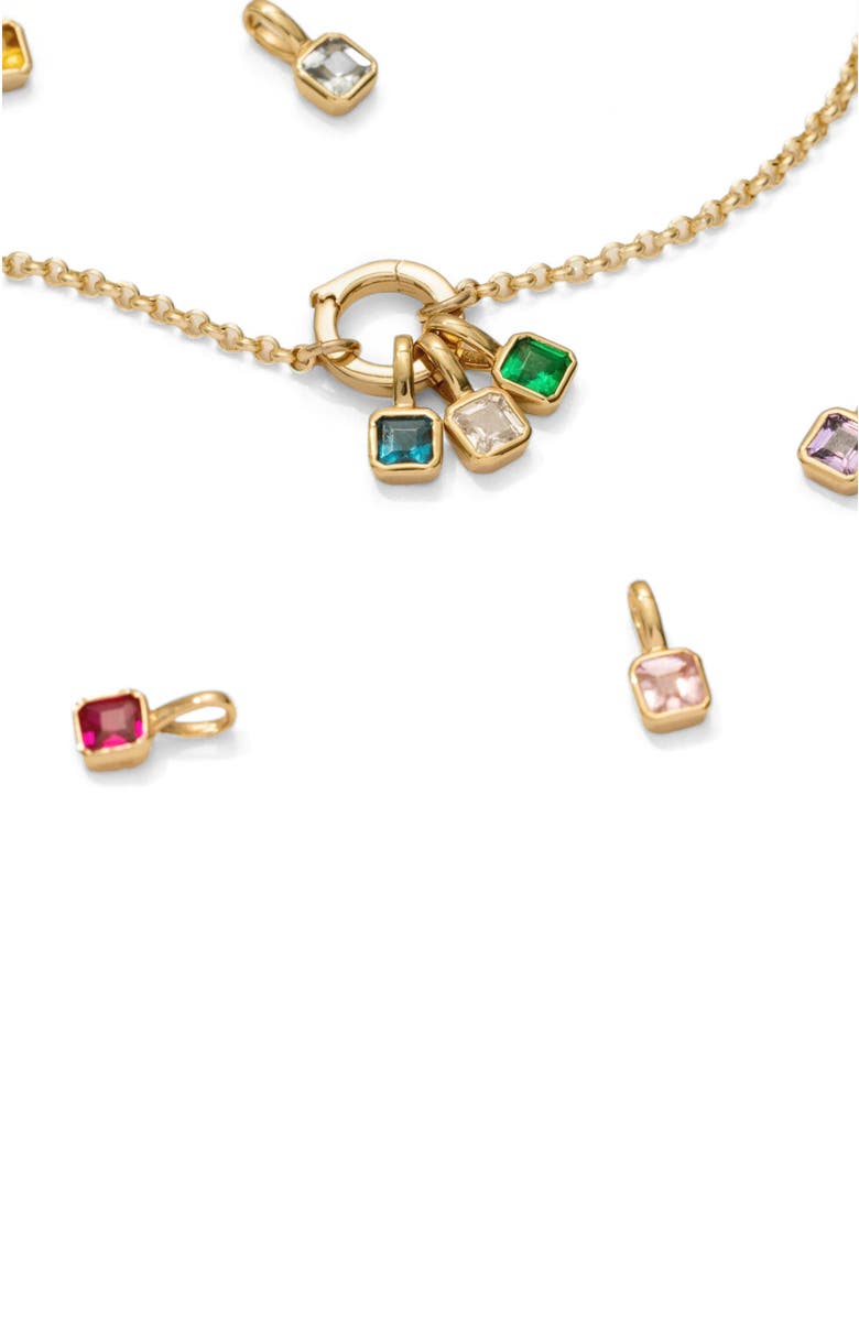 MADE BY MARY Rolo Charm Bracelet with Link Lock, Alternate, color, Gold Filled