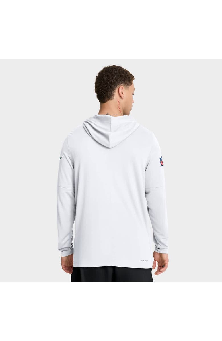 Nike Men's Nike White Green Bay Packers Sideline Pure Fury Performance Long Sleeve Hoodie T-Shirt, Alternate, color, White