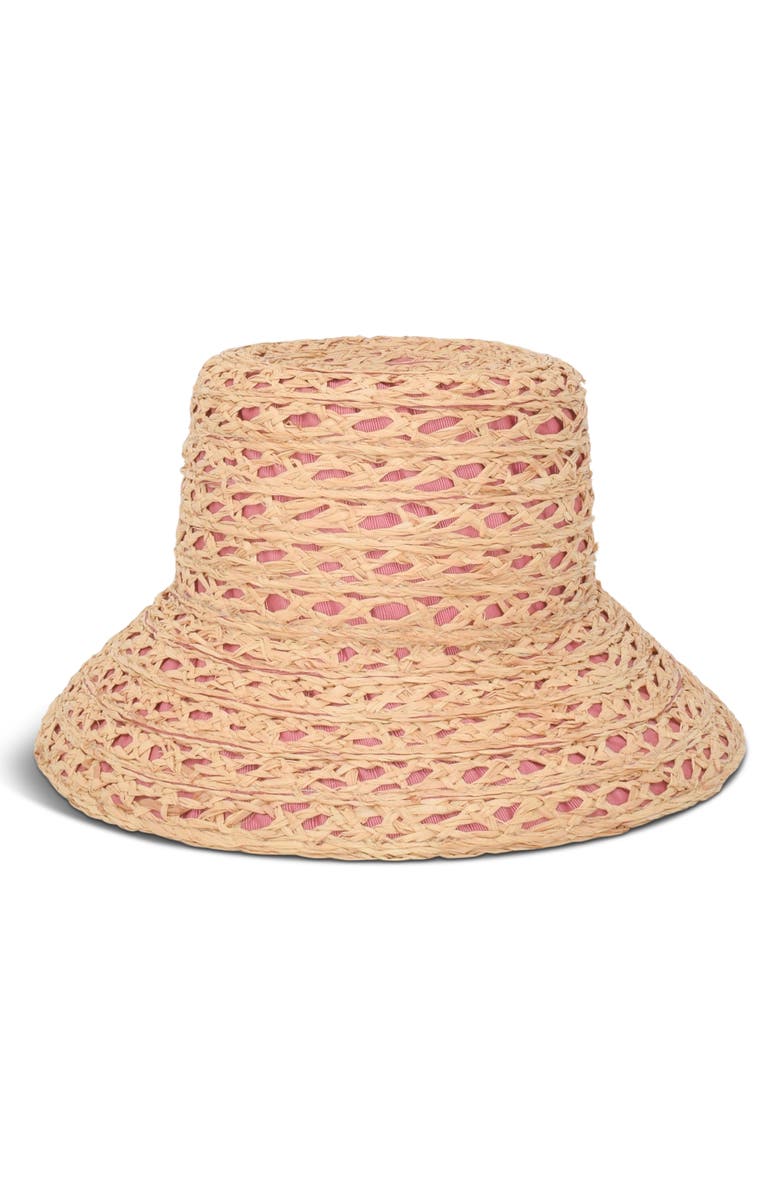 Gigi Burris Millinery Ida Packable Bucket Hat, Main, color, Amaranth