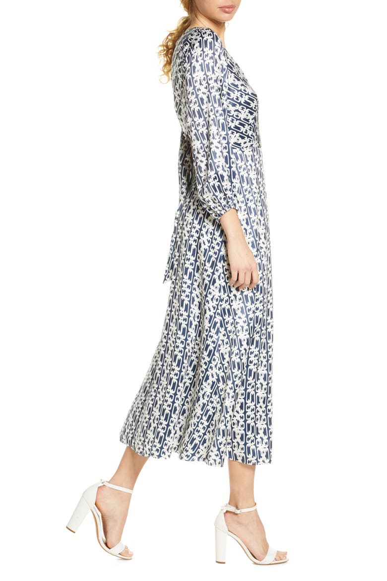 New Horizons Satin Midi Dress, Alternate, color, PRINT