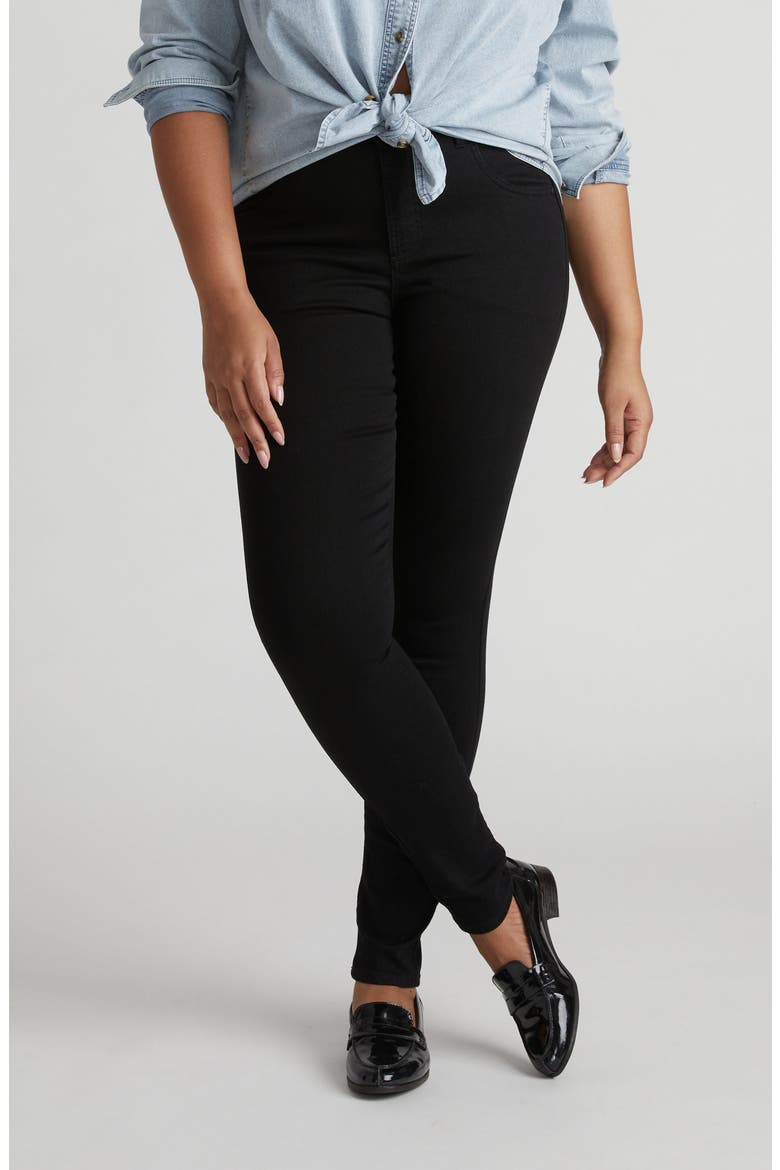 Seine Ankle Skinny Jeans, Main, color, JET BLACK