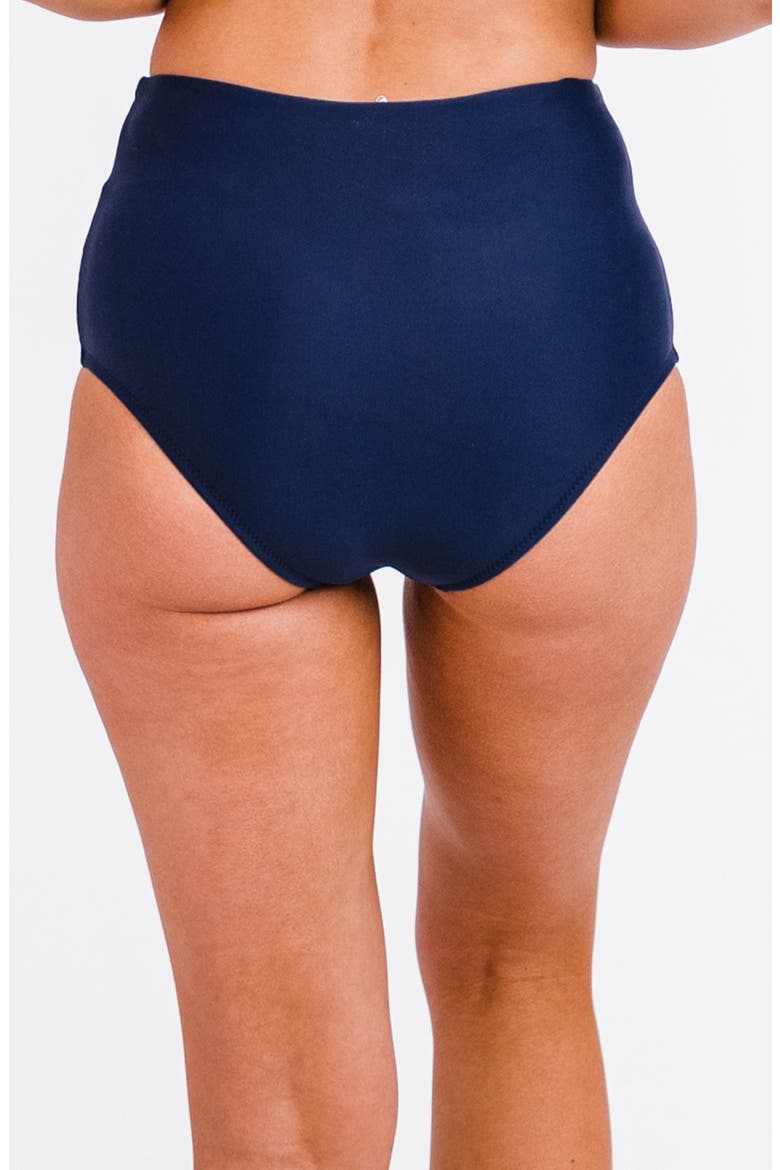 High-Waisted Bikini Bottom, Alternate, color, Navy