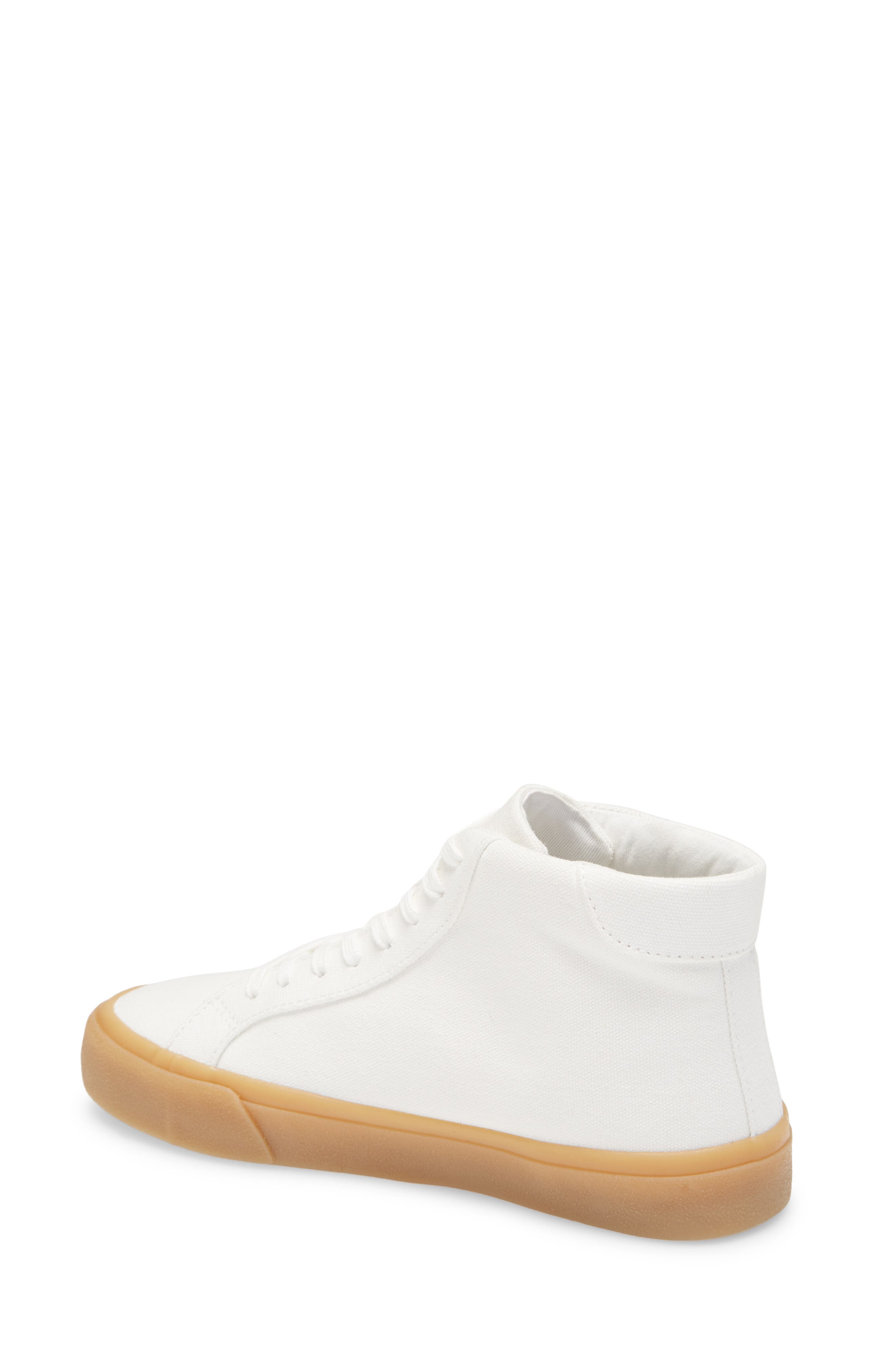 Sidewalk High Top Sneaker, Alternate, color, PALE PARCHMENT