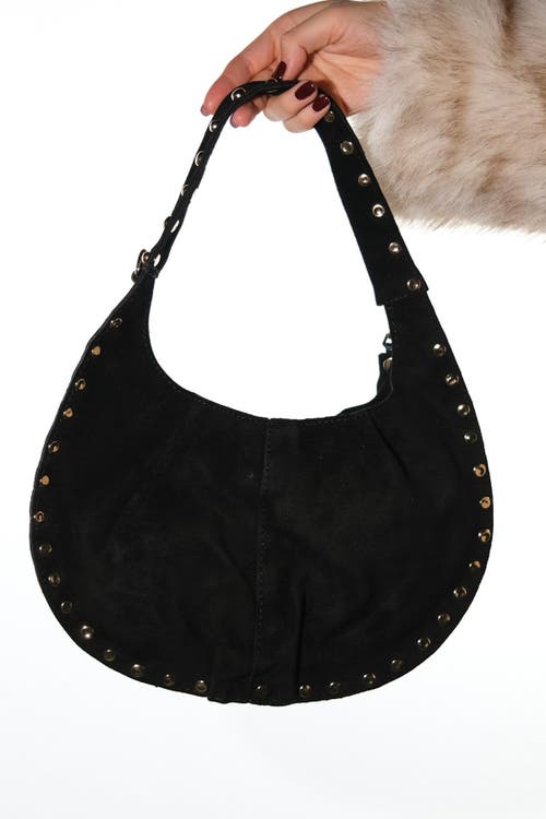 Forever & Always Shoes Antino Leather Shoulder Bag In Black