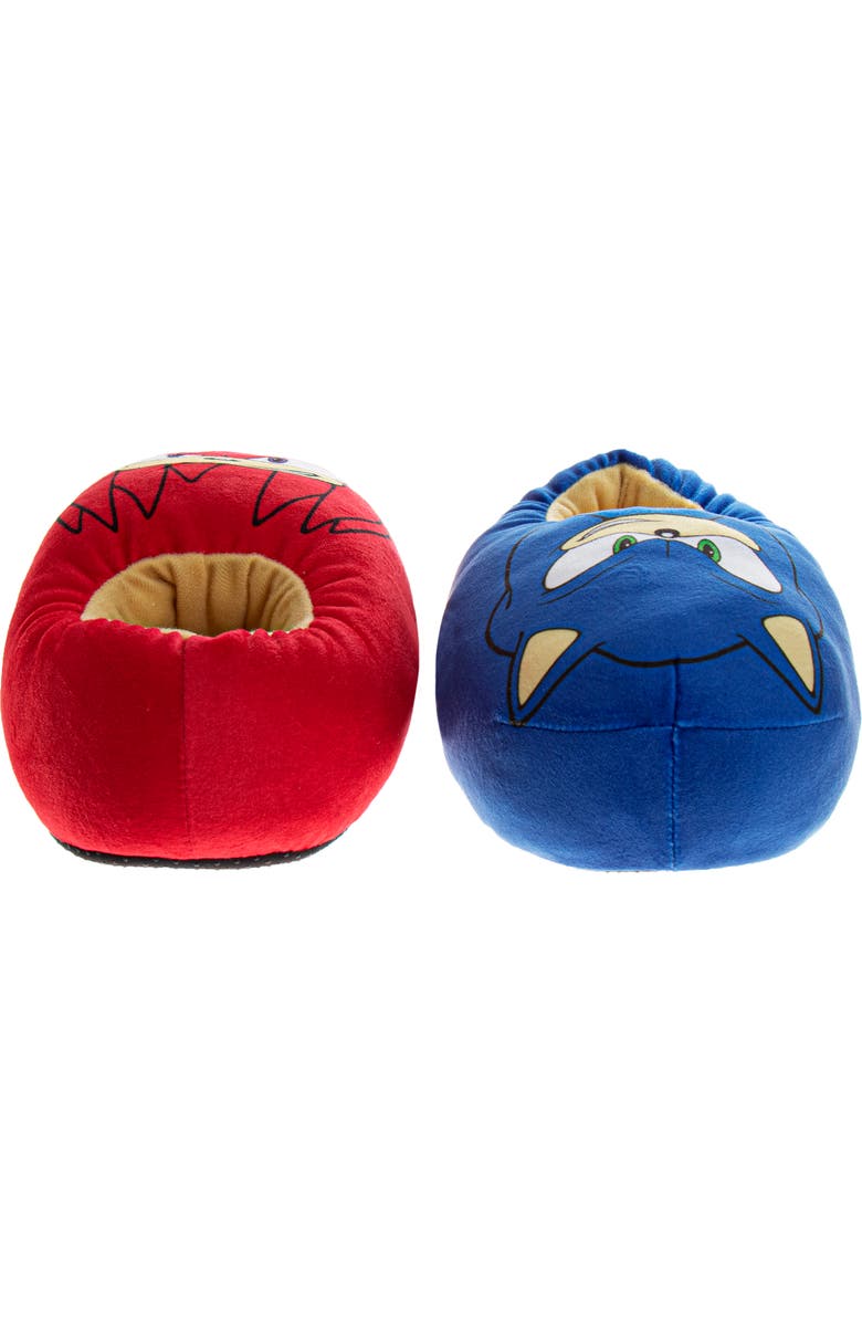 Sonic the Hedgehog Plush Warm House Slippers, Alternate, color, Red/Blue