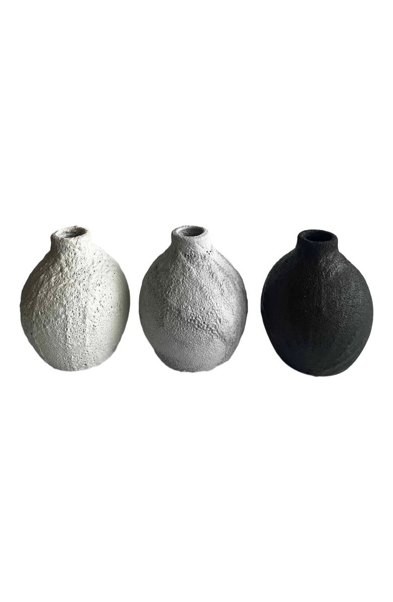 Gina DeSantis Ceramics Ara Crater Vase, Alternate, color, Black