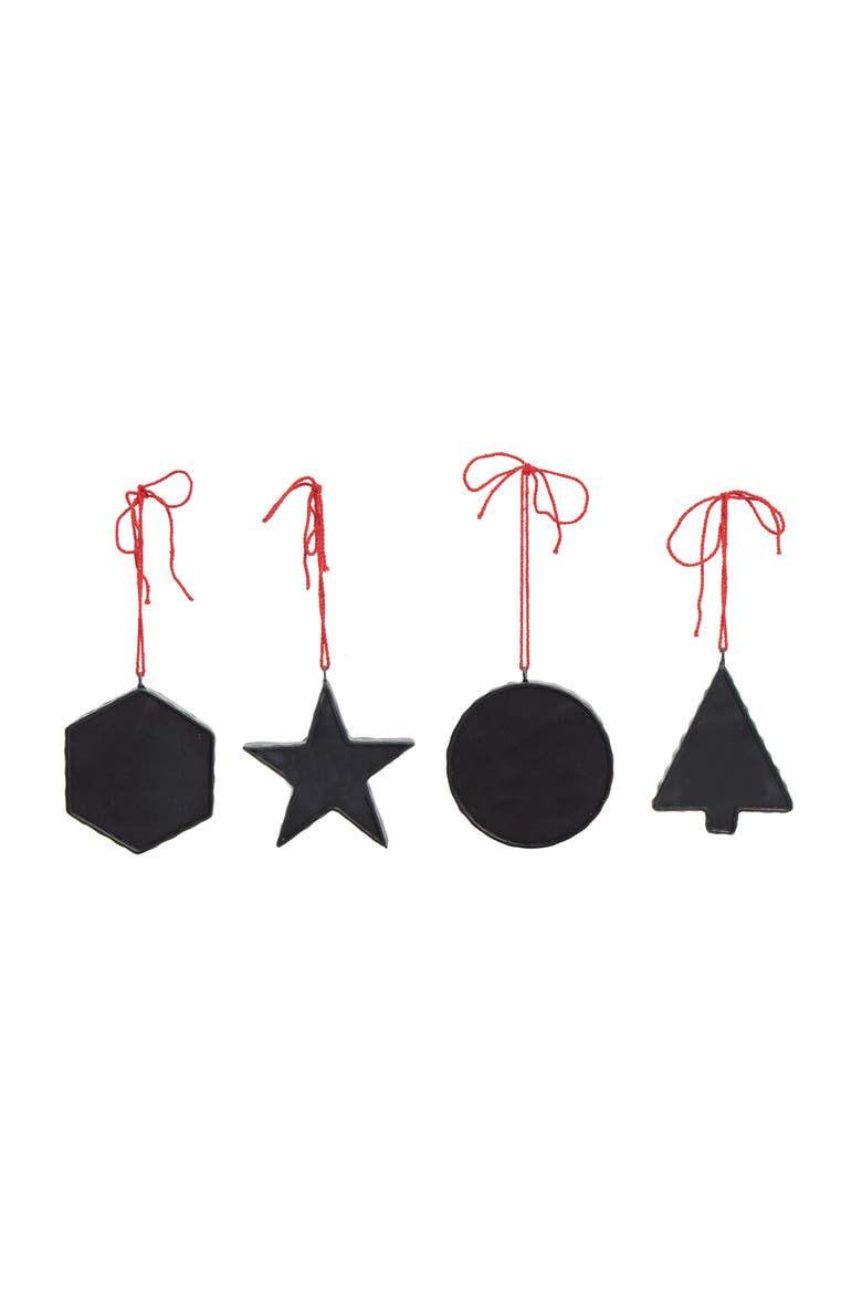 Metal Multicolored Christmas Hymn Ornament Set of 4, Alternate, color, Multicolored