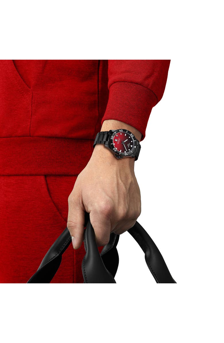 Tissot Seastar 1000 Bracelet Watch, 40mm, Alternate, color, Red Gradient