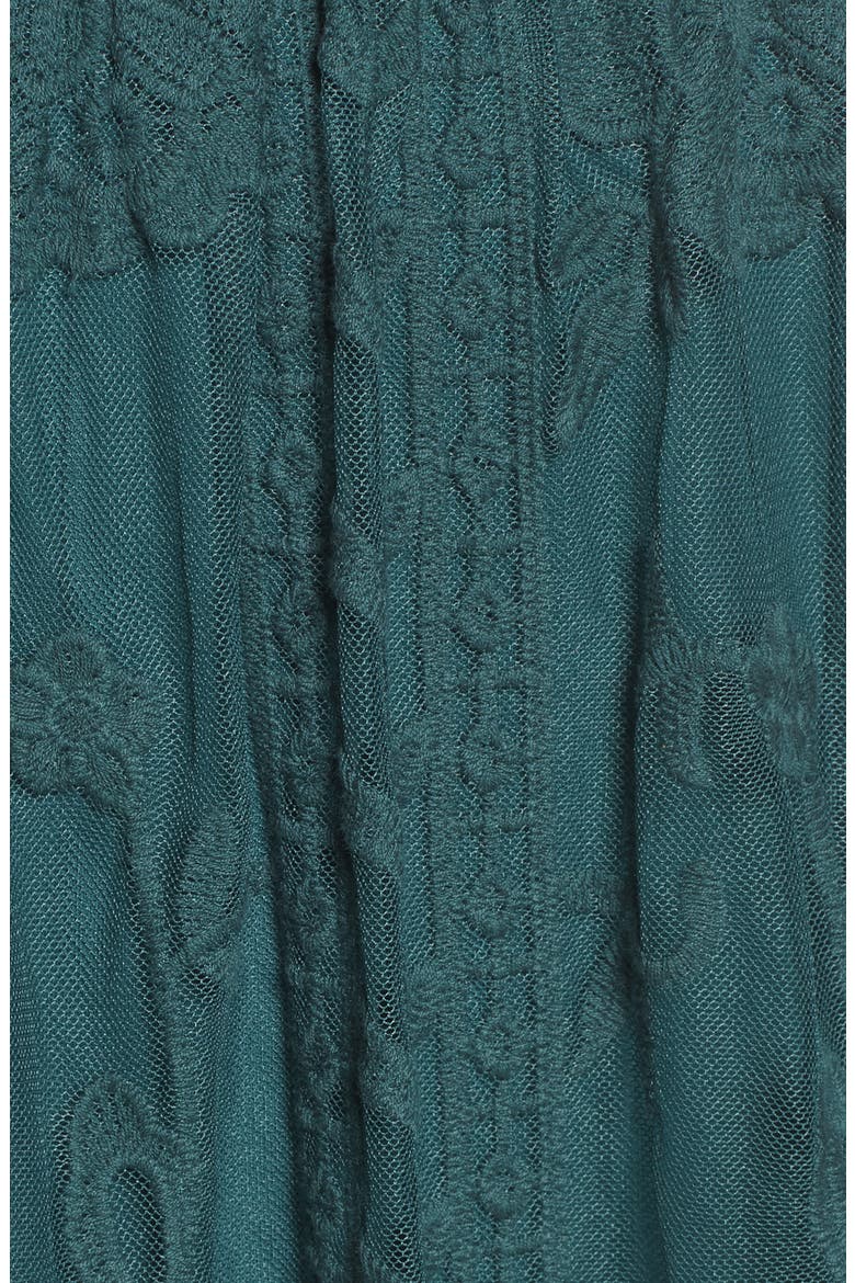 Lace Overlay Romper, Alternate, color, TEAL