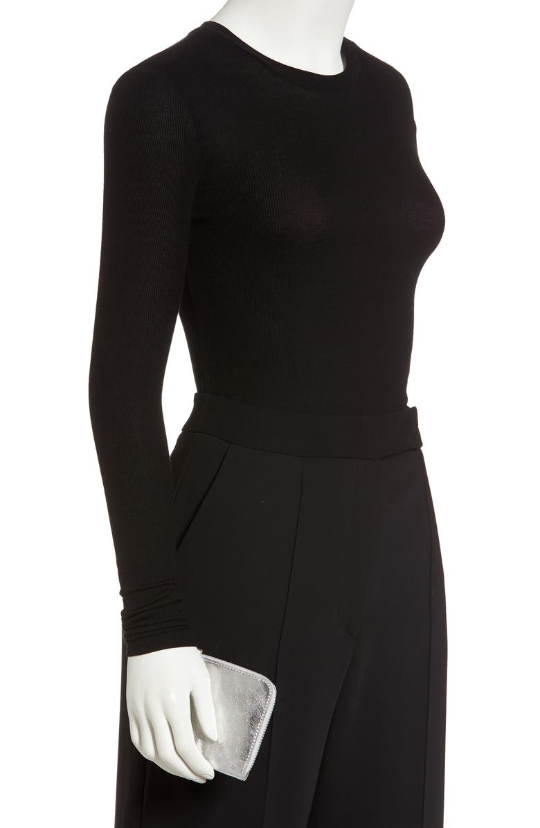 Comme des Garçons Wallets Metallic Leather Half Zip Wallet, Alternate, color, 