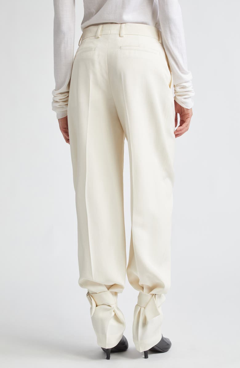 TOTEME Slouch Buckle Barrel Leg Wool Blend Trousers, Alternate, color,