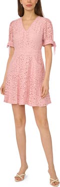 CeCe Lace Puff Sleeve Minidress