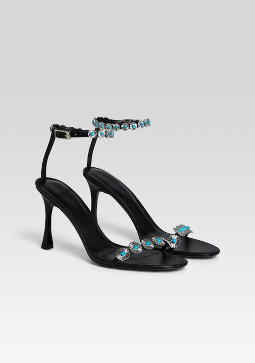Shop Retroféte Retrofête Felice Embellished Heel In Black/turquoise