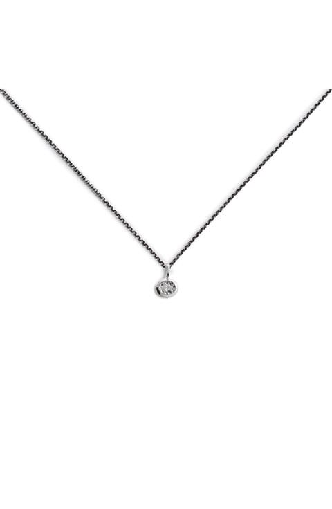 Diamond Essentials Sterling Silver Lab Grown Diamond Pendant Necklace