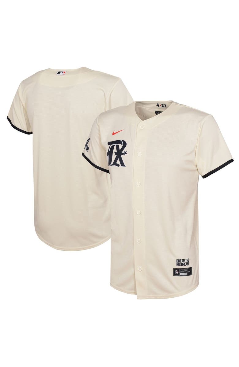 Nike Toddler Nike  Cream Texas Rangers City Connect Replica Jersey, Main, color, 
