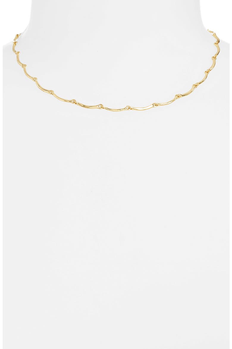 Scalloped Chain Necklace, Alternate, color, VINTAGE GOLD