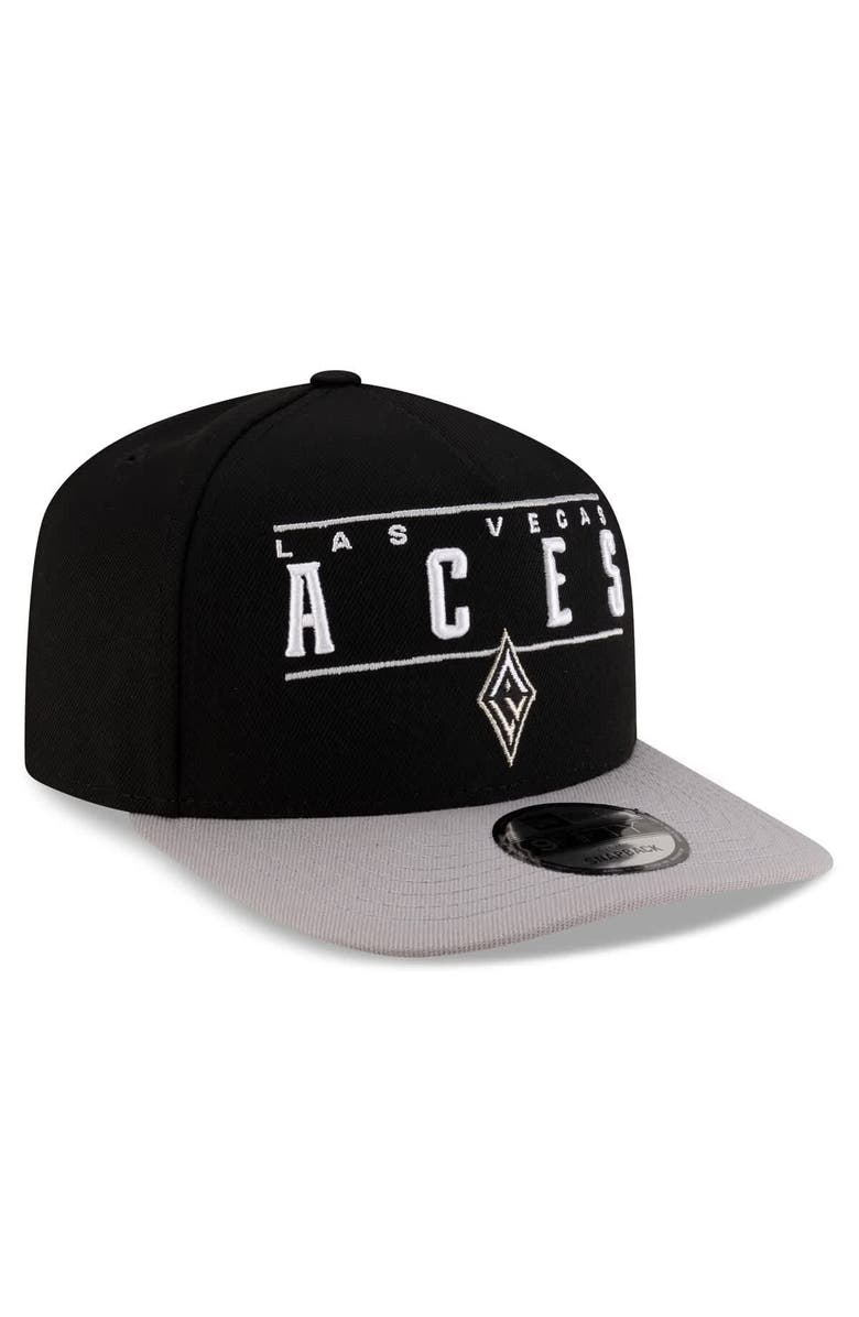 New Era Unisex New Era Black/Silver Las Vegas Aces 2025 WNBA Draft A-Frame 9FIFTY Snapback Hat, Alternate, color, 