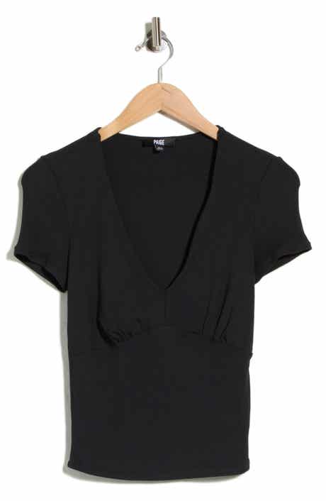 Nanette Ribbed V-Neck Tee