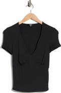 PAIGE Nanette Ribbed V-Neck Tee