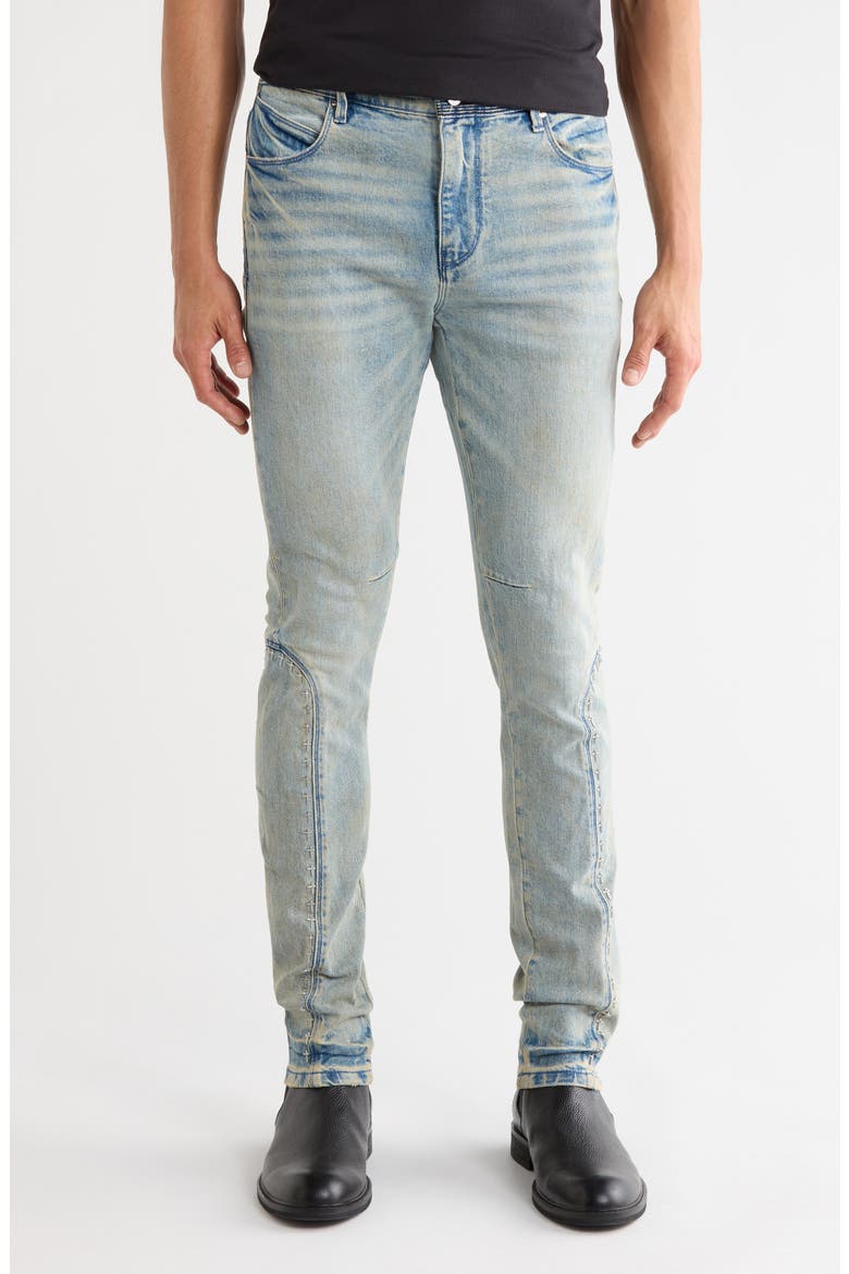 Enzo Released Hem Skinny Jeans, Main, color, INDIGO DUSK