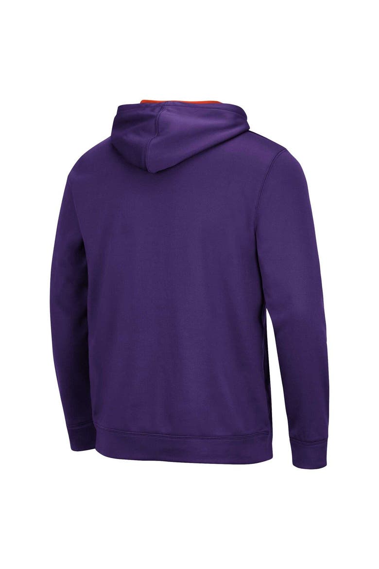 Men's Colosseum Purple Clemson Tigers Resistance Pullover Hoodie, Alternate, color, Purple