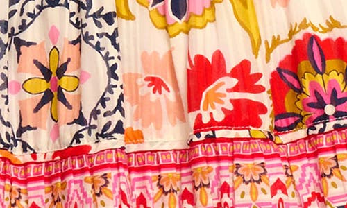 Ramy Brook Barbara Cotton Short Sleeve Smocked Mini Dress In Multi