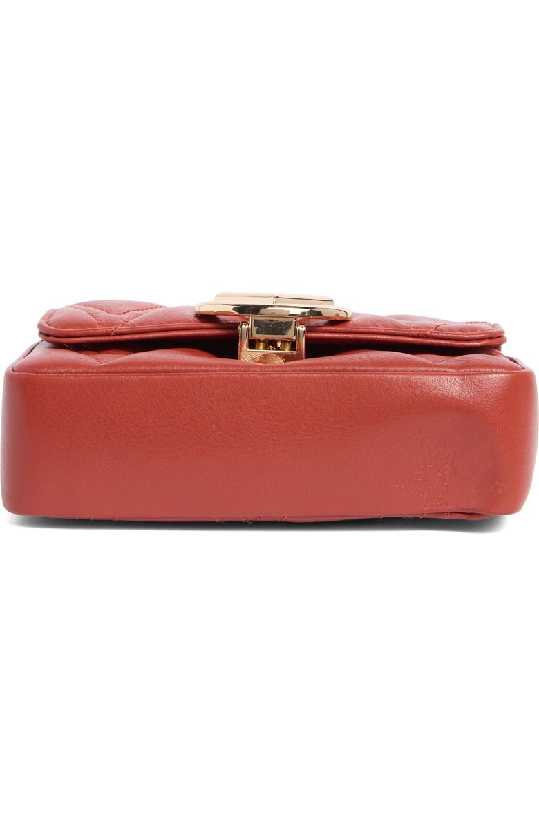 VALENTINO BY MARIO VALENTINO Chu Chu Diamond Quilt Crossbody Bag, Alternate, color, Rust