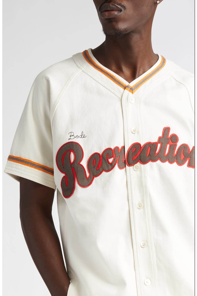 Baseball Button-Up Shirt, Alternate, color, WHITE MULTI