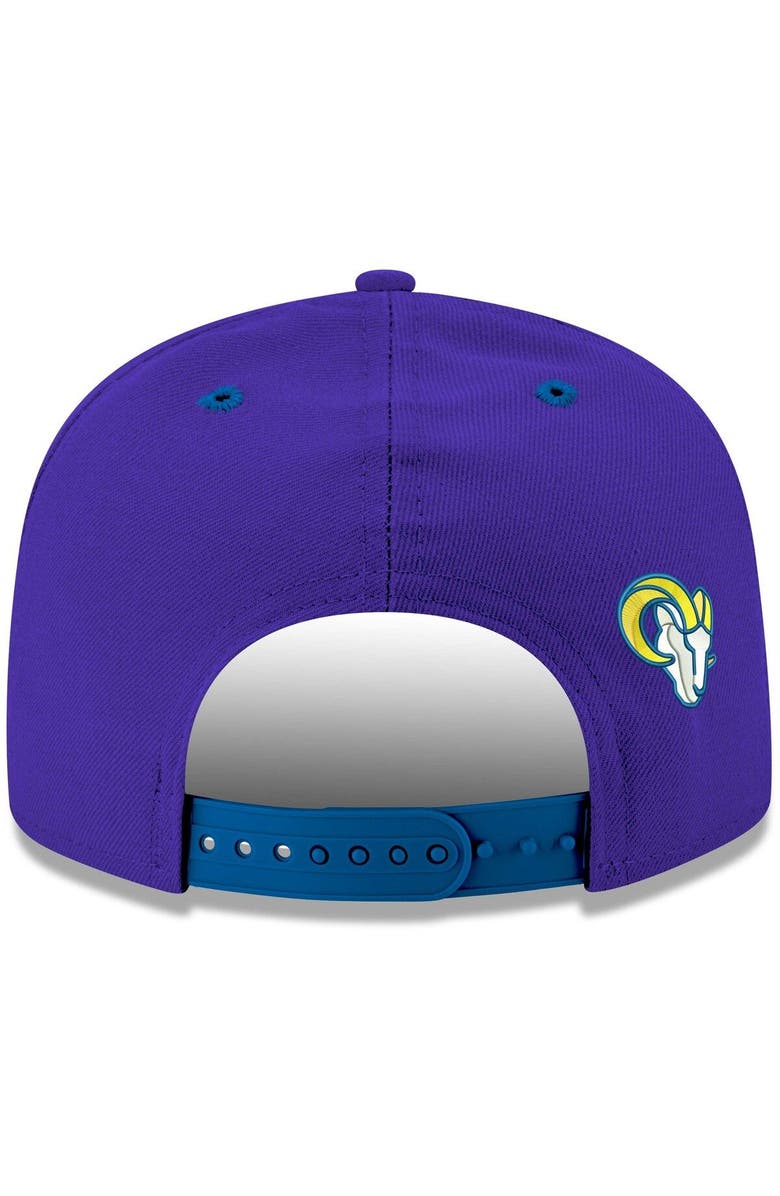 New Era Men's New Era Royal Los Angeles Rams Script Original Fit 9FIFTY Snapback Hat, Alternate, color,