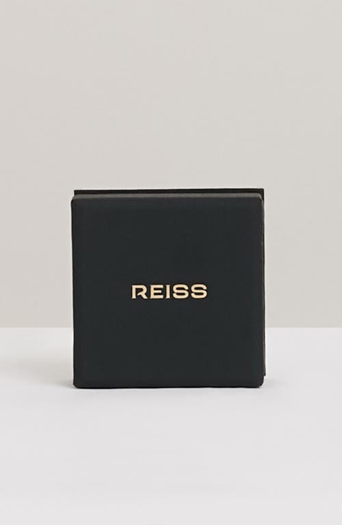 Reiss Oliva Plain Huggie Hoop Earrings In Gold Tone