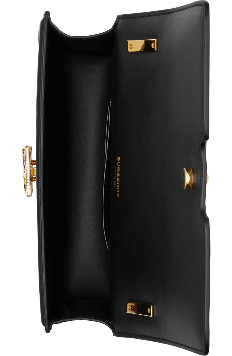 Burberry Mini Crystal TB Leather Crossbody Bag, Alternate, color,