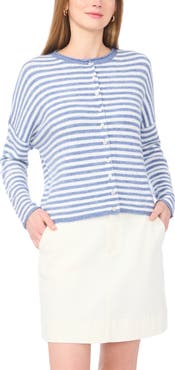 Vince Camuto Stripe Cotton Cardigan