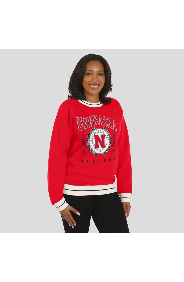 WEAR by Erin Andrews Women's WEAR by Erin Andrews Scarlet Nebraska Huskers Seal Sweatshirt, Alternate, color, Scarlet