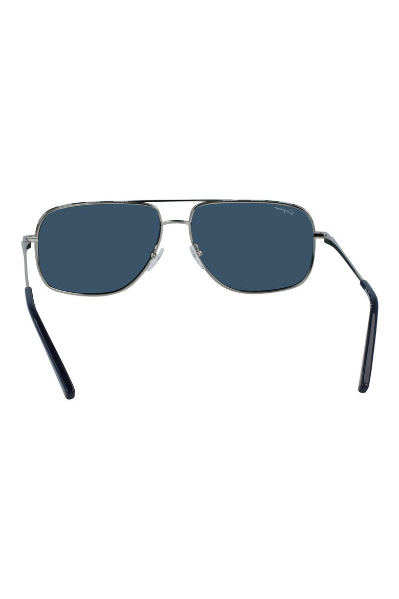60mm Gancini Aviator Sunglasses, Alternate, color, LIGHT RUTHENIUM
