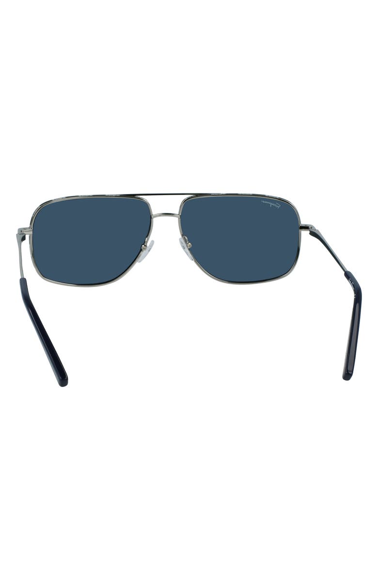 FERRAGAMO 60mm Gancini Aviator Sunglasses, Alternate, color, 
