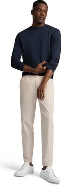 Onia Fine Cotton Knit Long Sleeve Crewneck Sweater