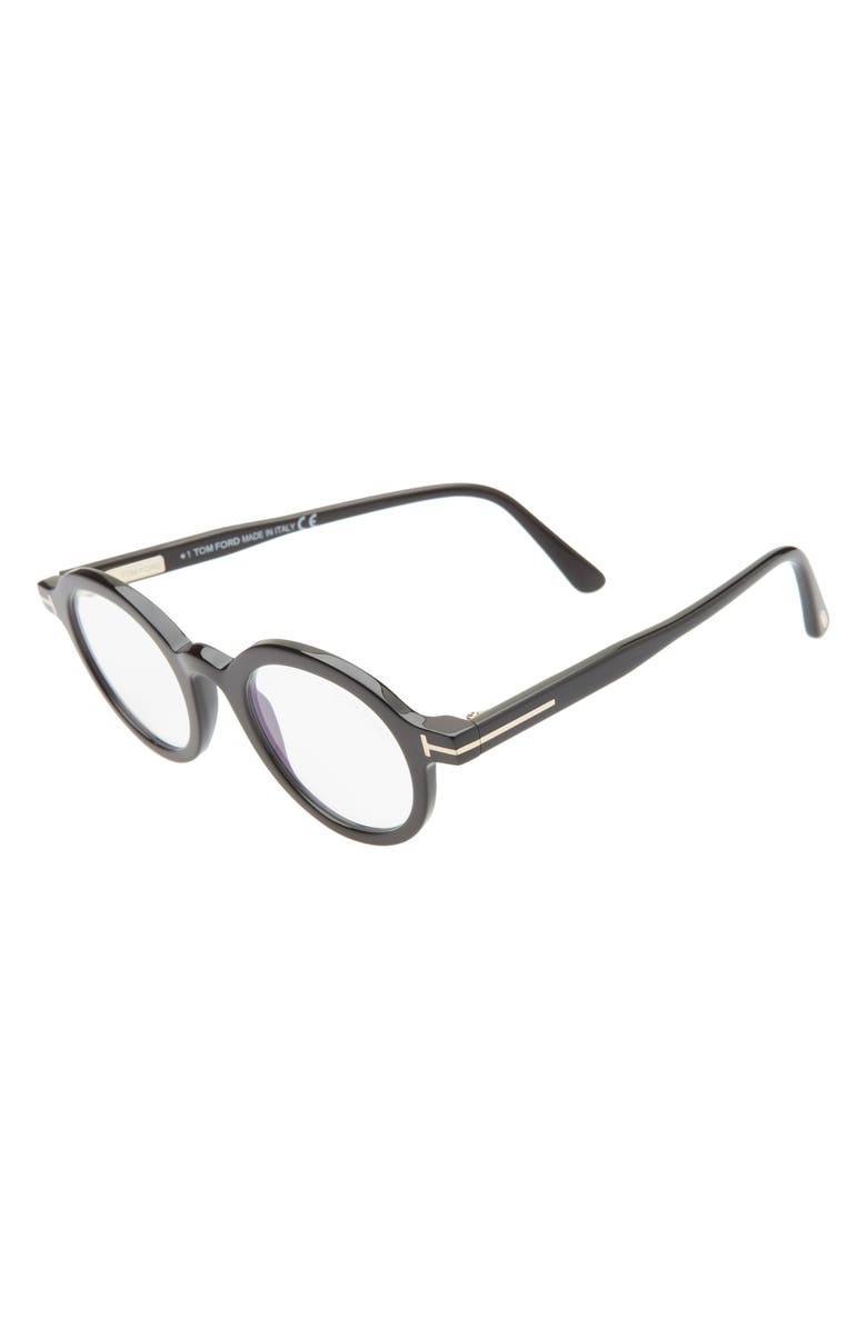 TOM FORD 45mm Small Blue Light Blocking Glasses, Alternate, color, 