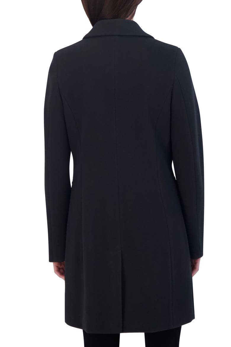 Water Resistant Notch Lapel Coat, Alternate, color, BLACK