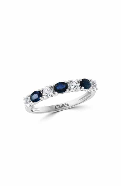EFFY White & Blue Sapphire Ring