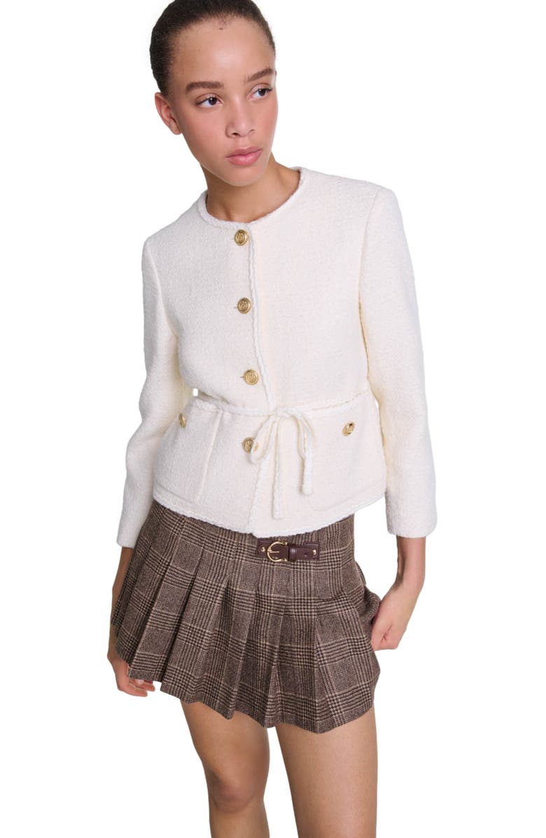 maje Belted jacket, Main, color, 