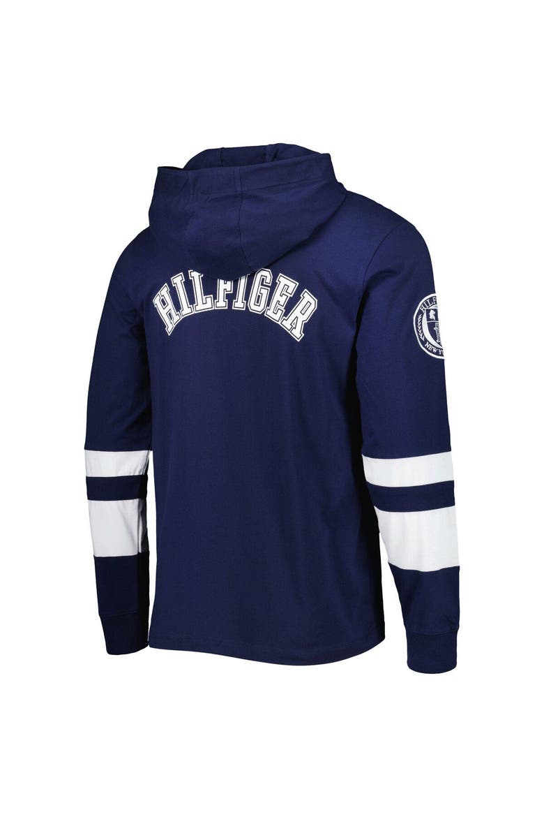 Men's Tommy Hilfiger College Navy/White Seattle Seahawks Alex Long Sleeve Hoodie T-Shirt, Alternate, color, Navy