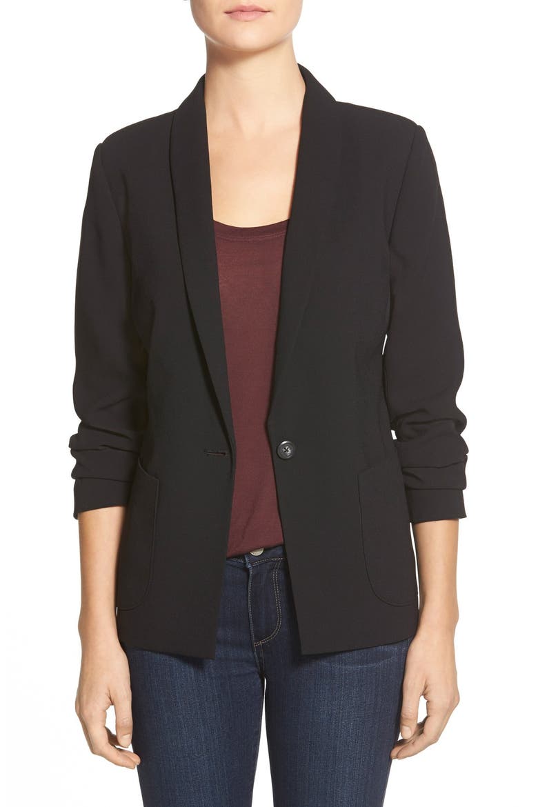 'Tomboy' Blazer, Main, color, BLACK