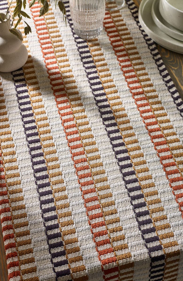 NEXT Stripe Cotton Blend Table Runner, Alternate, color,