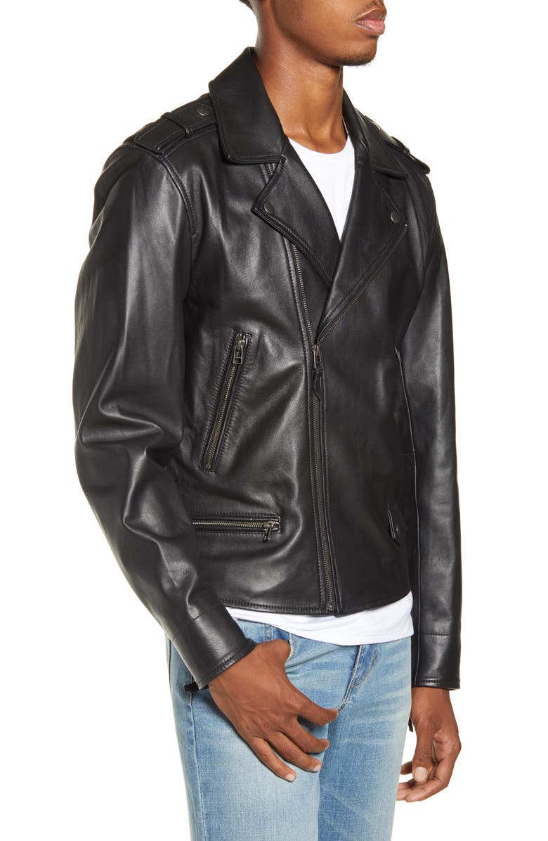 BP. x Alex Costa Leather Moto Jacket, Alternate, color,