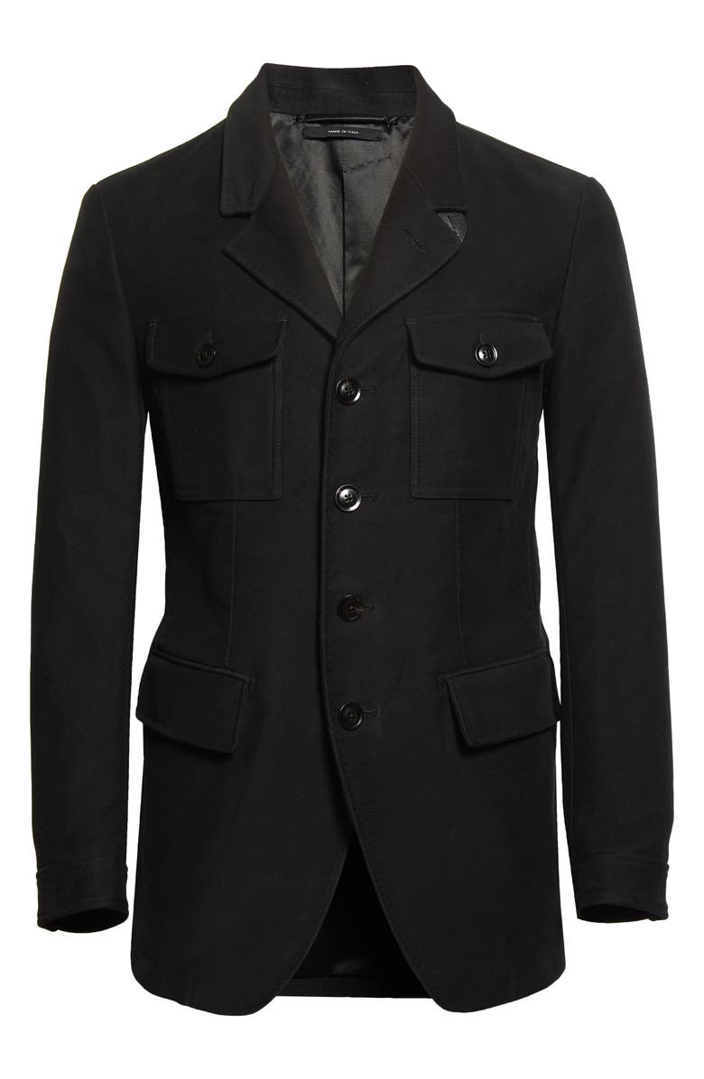 TOM FORD Cotton Moleskin Military Jacket, Alternate, color, 