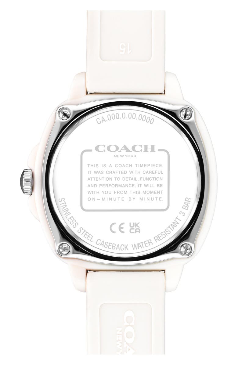 COACH Kitt Silicone Strap Watch, 35.4mm, Alternate, color, 