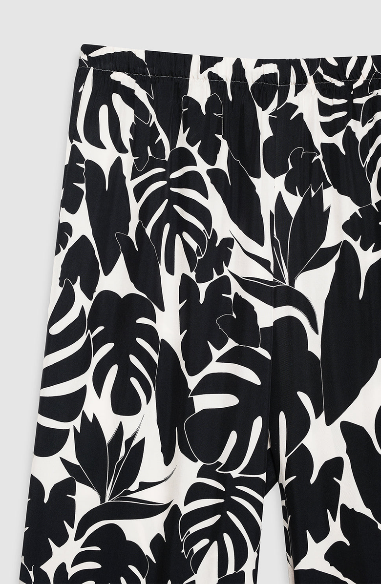 ANINE BING Black Bird Of Paradise Elain Pant, Alternate, color, Black Bird Of Paradise