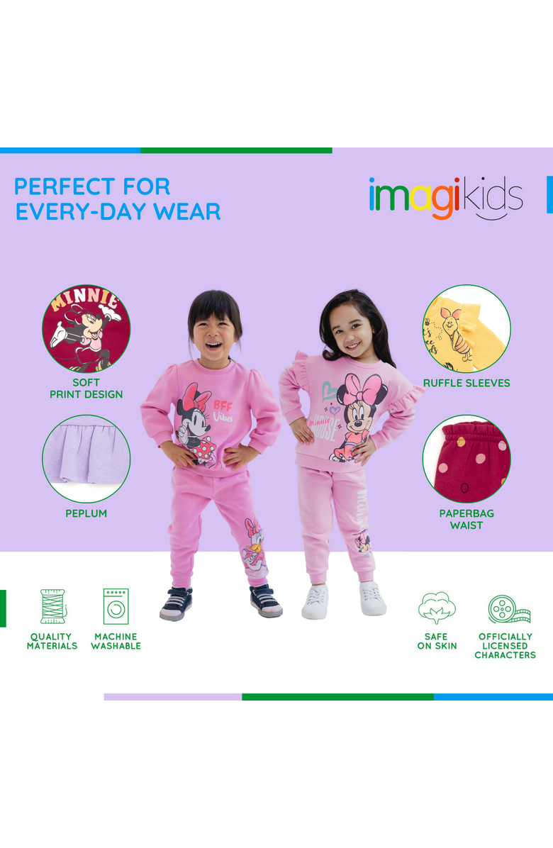 Disney Princess 2-Piece Fleece Sweatshirt and Pants Set, Alternate, color, Princess Cream