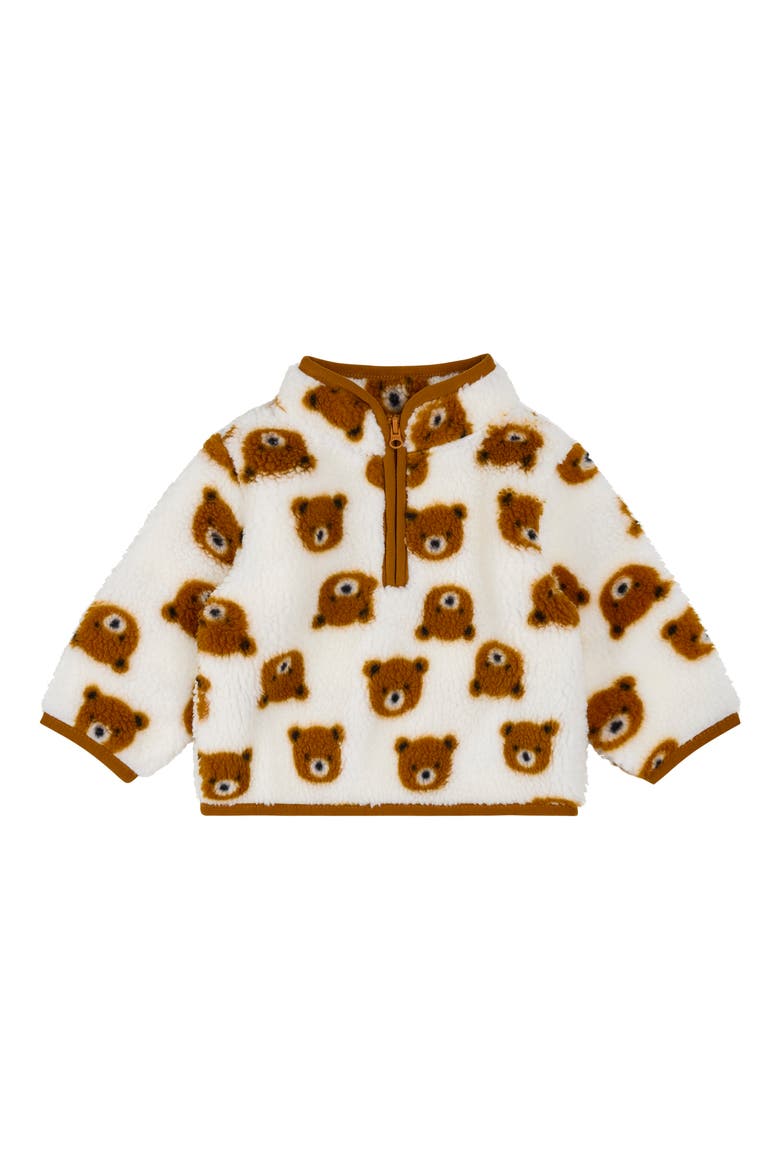 High Pile Fleece Jacket, Joggers & Socks Set, Alternate, color, BEAR