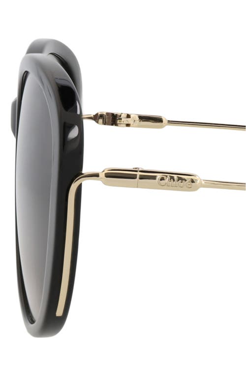 Chloé 59mm Square Gradient Sunglasses In Black